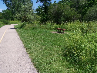 Bench on Poplar Creek Trail